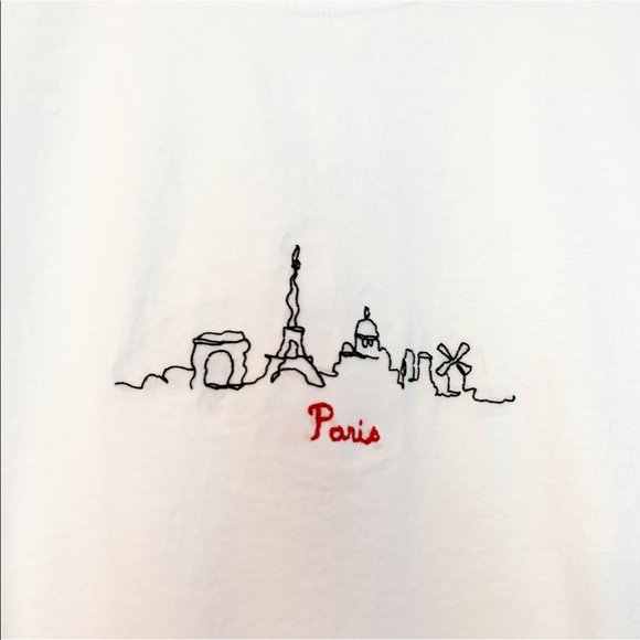“Paris” Handmade Embroidered Tee - Picture 3 of 4